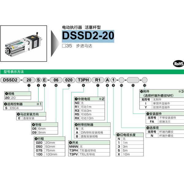 CKD喜開理電動執(zhí)行器（無馬達型）活塞桿型DSSD2-20SE-09020T3PVRXBX