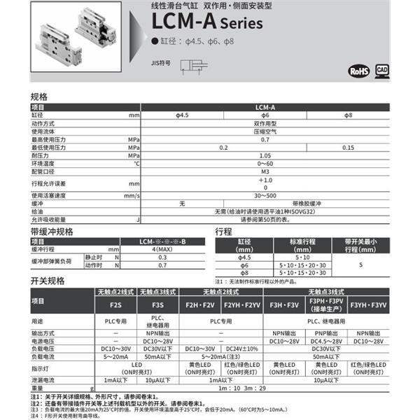CKD喜開理線性滑臺(tái)氣缸LCM-A-6-5-L-J2