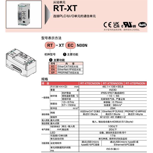 CKD喜開理遠(yuǎn)程I/O單元RT-F0A1L······1K